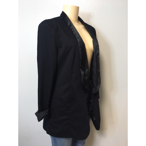 SOLD❌Who What Wear Open Front Tuxedo Blazer Black - Picture 6 of 16